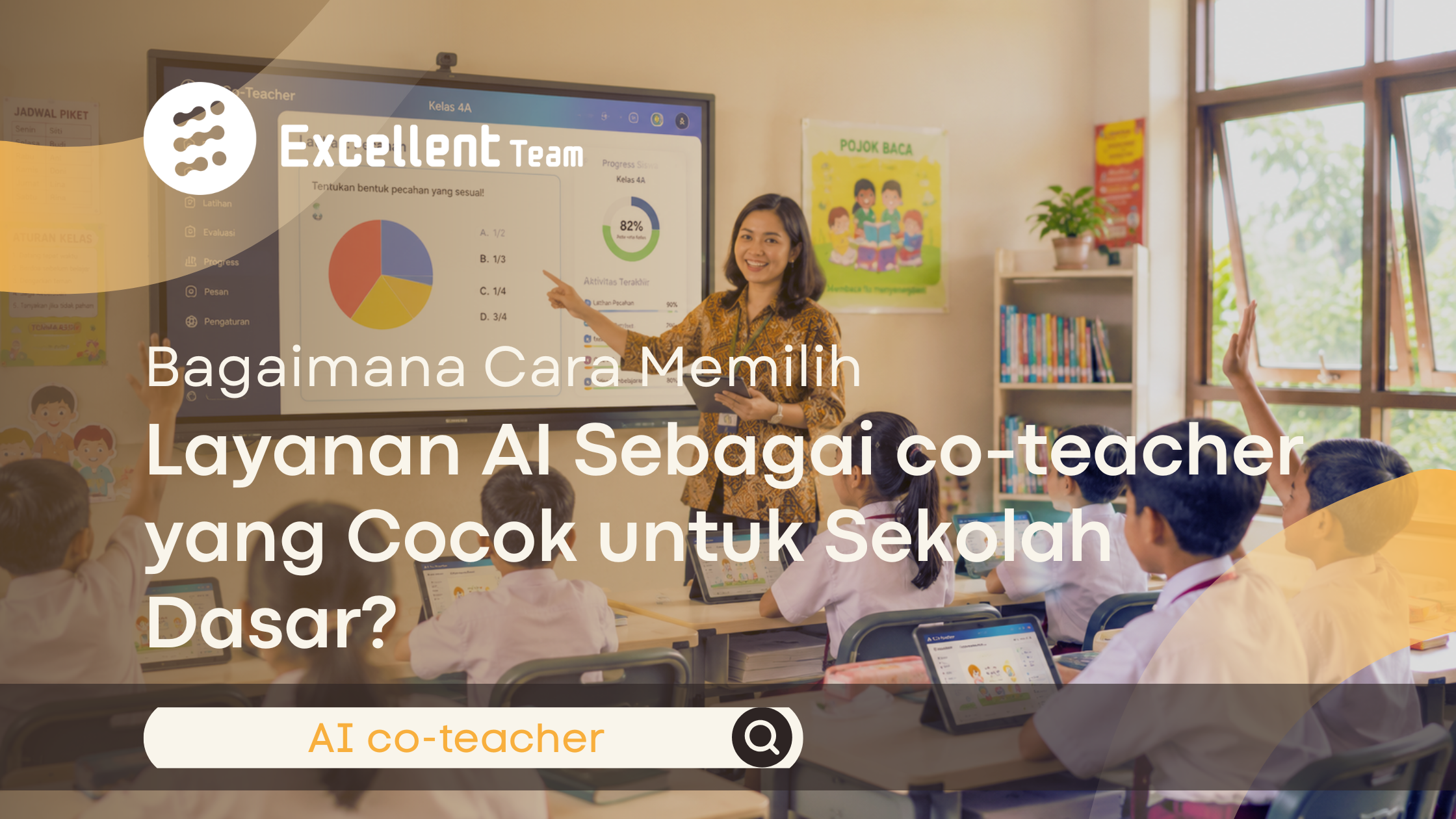 AI co-teacher membantu guru sekolah dasar memberikan pembelajaran interaktif dan personal kepada siswa.